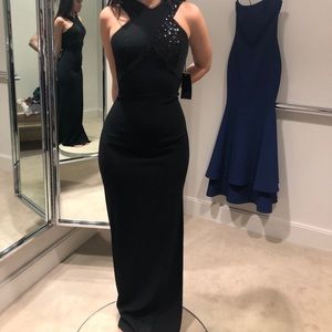 Black sequin gown worn once
